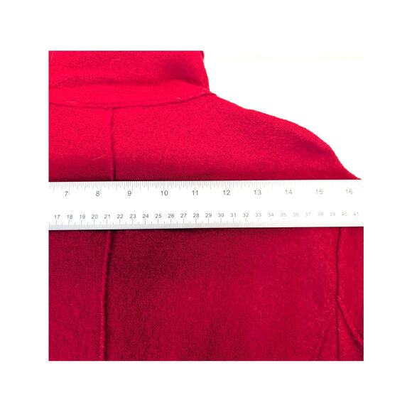 Geiger Vtg Red Button Up Cardigan Blazer Darted Jacket Wool 40 Austria Medium - Picture 9 of 13